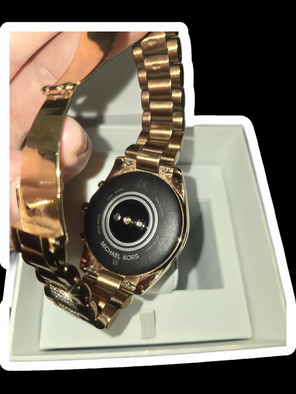 Michael Kords Gold Crystal Accent Watch